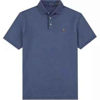 Polo Ralph Lauren Однотонная вышитая футболка поло с маленьким пони, повседневная, однотонная, с коротким рукавом, мужская, топы, серая, синяя 710870645-013 XL
