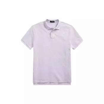 Polo Ralph Lauren однотонная вышитая рубашка поло с коротким рукавом и вышитым логотипом, мужские топы светло-фиолетового цвета MNPOKNI1N821-857 XXL