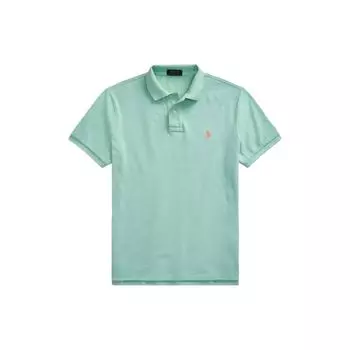 Polo Ralph Lauren однотонная вышитая рубашка поло с коротким рукавом, мужские топы цвета морской волны 710680784-281 XXL