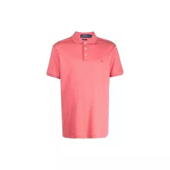 Polo Ralph Lauren однотонная вышитая рубашка поло с коротким рукавом мужская розовая 710652578-086 M