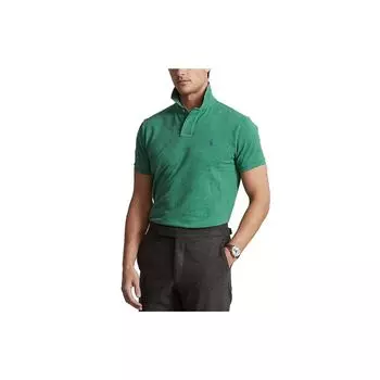 Polo Ralph Lauren однотонная вышитая рубашка поло с коротким рукавом, мужские топы светло-зеленого цвета 710794276-051 XL