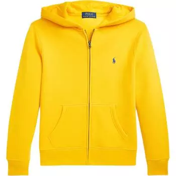 Polo Ralph Lauren Однотонное флисовое худи с вышитым логотипом, с длинным рукавом, детское, желтое 323799360-050 L