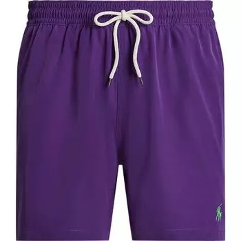 Polo Ralph Lauren однотонные плавки с вышивкой Pony Straight Leg Мужские плавки Фиолетовый 710905989-017 S