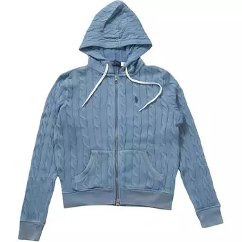 Polo Ralph Lauren Однотонный худи на молнии с длинным рукавом Женский свитер Синий 211965101-001 XS