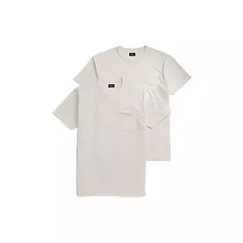 Polo Ralph Lauren Однотонный комплект футболок с коротким рукавом, приталенного силуэта, с карманом и круглым вырезом, мужской, топы, молочно-белый, MNRRTSH1N820130-100 XS