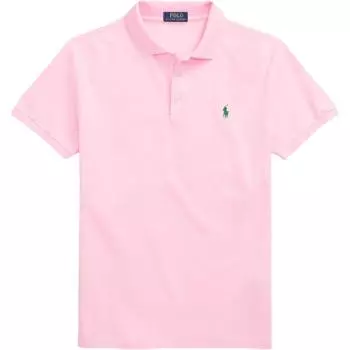 Polo Ralph Lauren однотонный логотип вышитый Slim Fit повседневная рубашка поло с коротким рукавом мужские топы розовый MNPOKNI1N821189-650 XXL