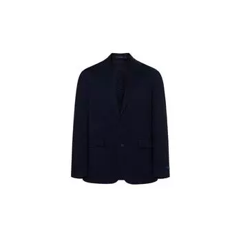 Polo Ralph Lauren однотонный однобортный костюм с воротником-поло с длинным рукавом мужские костюмы синий 715754089-004 S