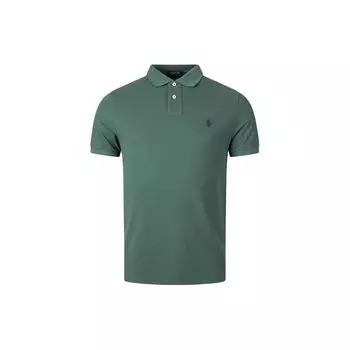 Polo Ralph Lauren однотонный поло пуговиц свитер узор принт приталенный короткий рукав поло рубашка мужские топы зеленый 710680784-340 XXL