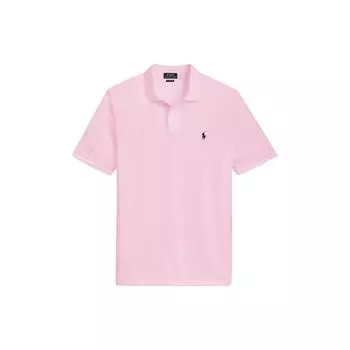 Polo Ralph Lauren однотонный поло воротник пуговиц пуловер узор принт вышитый тонкий крой короткий рукав поло рубашка женские топы розовый 211506471-078 S