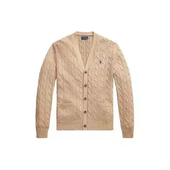 Polo Ralph Lauren однотонный повседневный свитер с V-образным вырезом и длинными рукавами, мужской свитер цвета верблюжьей шерсти MNPOSWE16821786-200 2XL