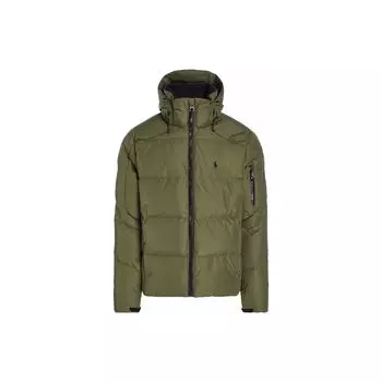 Polo Ralph Lauren однотонный пуховик с капюшоном и длинными рукавами мужская куртка оливкового цвета 710761907-007 XL