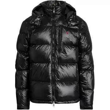 Polo Ralph Lauren однотонный пуховик с капюшоном на молнии с длинным рукавом, мужская верхняя одежда, черный цвет 710950912-001 M