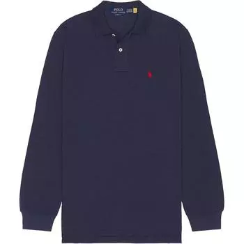 Polo Ralph Lauren Однотонный пуловер с вышивкой пони, с длинным рукавом, мужской топ, темно-синий 710680792-051 XL