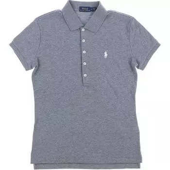 Polo Ralph Lauren Однотонный пуловер с вышивкой пони, поло с коротким рукавом, женские топы, серый 211569959-087 M