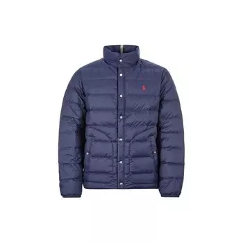 Polo Ralph Lauren однотонный стеганый однобортный пуховик с вышивкой Pony с длинным рукавом, мужская верхняя одежда, темно-синий 710787830-003 XL