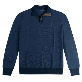 Polo Ralph Lauren однотонный свитер с длинными рукавами и вышивкой Pony, мужской свитер темно-синего цвета MNPOSWE16820032-410 S
