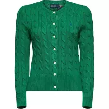 Polo Ralph Lauren Однотонный свитер с круглым вырезом и длинными рукавами Женский свитер Зеленый 211891643-020 XS