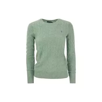 Polo Ralph Lauren однотонный свитер с круглым вырезом женский свитер зеленый 211910421-006 XS
