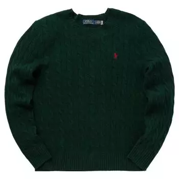 Polo Ralph Lauren однотонный свитер с вышитым пони, круглым вырезом и длинными рукавами, мужской свитер, зеленый 710876762-004 XXL