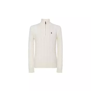 Polo Ralph Lauren однотонный свитер с высоким воротом и полумолнией, длинный рукав, мужской свитер, белый 710876766W-001 XL