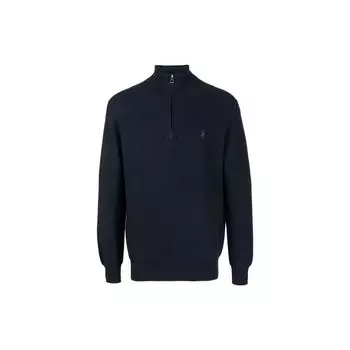 Polo Ralph Lauren однотонный свитер с высоким воротом и длинными рукавами на молнии для мужчин, темно-синий 710888900002NAVY XXL