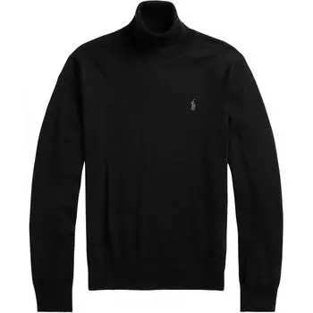 Polo Ralph Lauren однотонный свободный свитер с высоким воротом мужской свитер черный 710946145-002 XS