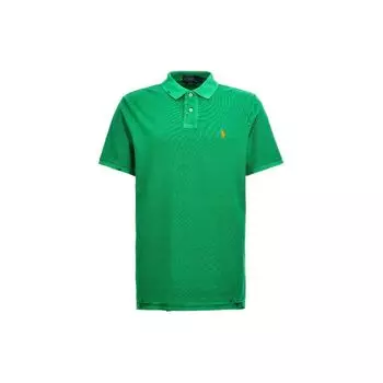 Polo Ralph Lauren однотонный воротник поло Slim Fit короткий рукав поло рубашка мужская топы зеленый 710940455-003 M