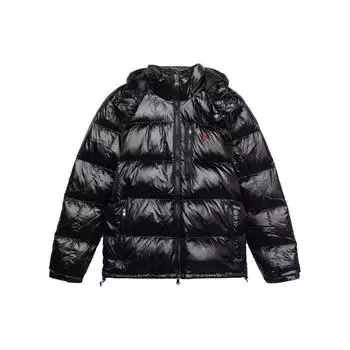 Polo Ralph Lauren однотонный воротник-стойка длинный рукав молния приталенный пуховик мужская куртка черный MNPOOTW16020653-001 XXL