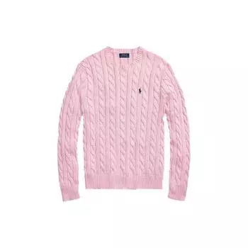 Polo Ralph Lauren однотонный вязаный хлопковый свитер с круглым вырезом мужской свитер розовый MNPOSWE16820684-650 L