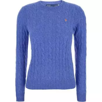 Polo Ralph Lauren однотонный вязаный свитер с длинным рукавом женский свитер синий 211910421-023 L