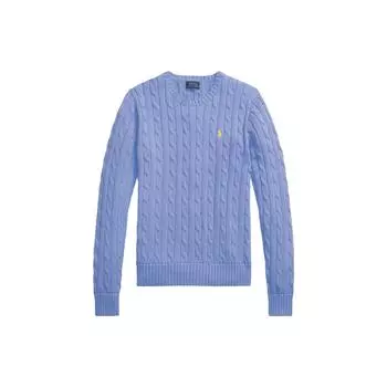 Polo Ralph Lauren однотонный вязаный свитер с круглым вырезом, женский свитер, синий 211570012-131 XS
