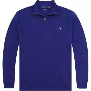 Polo Ralph Lauren однотонный вышитый логотип Pony с длинным рукавом и застежкой-молнией, мужская толстовка, синяя MNPOKNI16820199-400 M