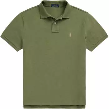 Polo Ralph Lauren однотонный вышитый логотип прямого кроя с коротким рукавом рубашка поло мужские топы зеленый 710534735-440 XXL