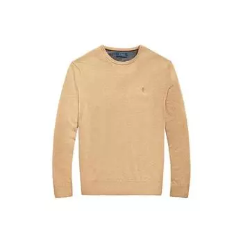 Polo Ralph Lauren однотонный вышитый логотип с круглым вырезом повседневный свитер мужской свитер коричневый MNPOSWE16820771-200 XS