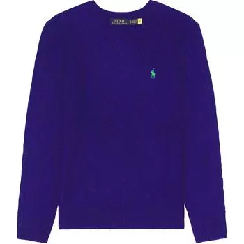 Polo Ralph Lauren однотонный вышитый логотип с круглым вырезом свитер мужской свитер фиолетовый 710876762-024 L