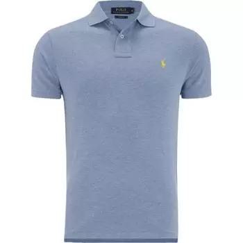 Polo Ralph Lauren однотонный вышитый логотип с узором пуловер прямого кроя с коротким рукавом рубашка поло мужские топы синий 710705571-009 XXL