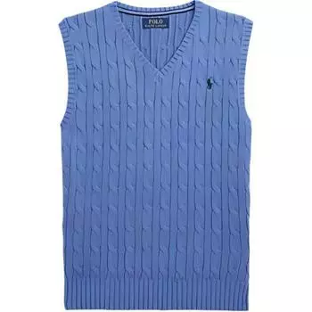 Polo Ralph Lauren однотонный вышитый логотип с V-образным вырезом свитер детский свитер синий 323702300-028 XL