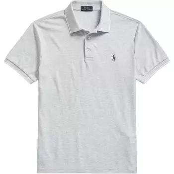 Polo Ralph Lauren однотонный вышитый логотип Slim Fit короткий рукав поло рубашка мужские топы светло-серый MNPOKNI1N821738-020 XS