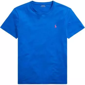 Polo Ralph Lauren однотонный вышитый логотип Slim Fit Crew Neck короткий рукав футболка мужские топы синий MNPOTSH1N821229-400 M