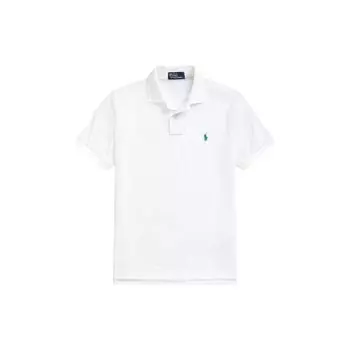 Polo Ralph Lauren однотонный вышитый логотип свитер повседневная рубашка поло с коротким рукавом мужские топы белый 710680784-184 XL