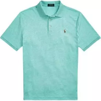 Polo Ralph Lauren однотонный вышитый логотип свитер повседневный свободный короткий рукав поло мужские топы мятно-зеленый 710870645-009 XL