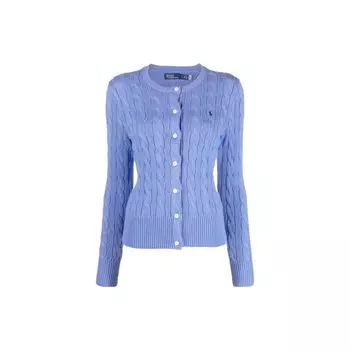 Polo Ralph Lauren однотонный вышитый вязаный свитер с косами женский свитер синий 211891643-003 XS