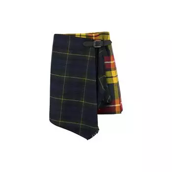 Polo Ralph Lauren Плиссированная мини-юбка в шотландском стиле Повседневная женская юбка Многоцветная 211843300-001 XS