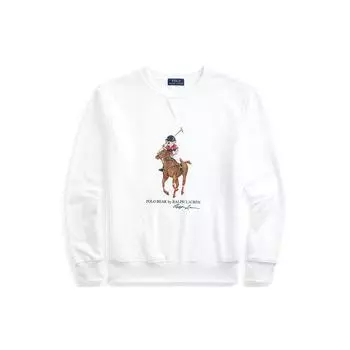 Polo Ralph Lauren Polo Bear And Big Pony Crewneck Long Sleeve Sweatshirt Men sweatshirt White MNPOKNI16821483 M