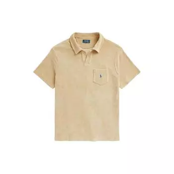 Polo Ralph Lauren Поло с принтом логотипа, карманом и коротким рукавом, мужские топы, бежевый 710901044-008 L
