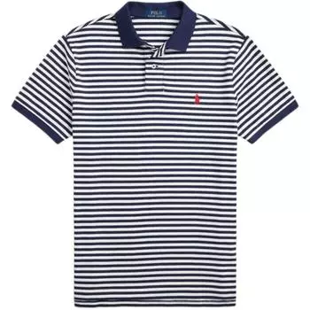 Polo Ralph Lauren Поло в полоску приталенного кроя Мужские топы Синий 710956682-001 S