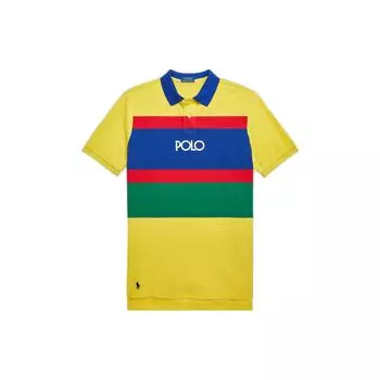 Polo Ralph Lauren Полосатая рубашка поло Мужские топы Желтый MNPOKNI1N822196-700 M