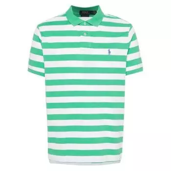 Polo Ralph Lauren Полосатая рубашка поло с коротким рукавом на пуговицах Мужская рубашка поло зеленая 710934552-004 S