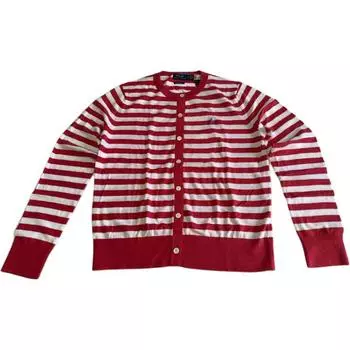 Polo Ralph Lauren Полосатый логотип вышитый однобортный длинный рукав трикотажный топ женские топы 211840291-004 S