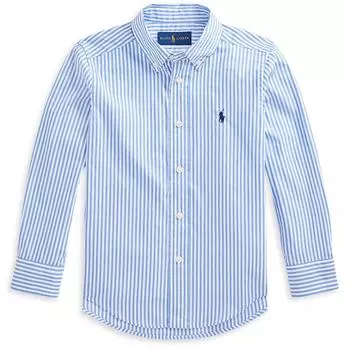 Polo Ralph Lauren Полосатый Принт Логотипа Рубашка Поло Детские топы Синий 321862260001 M
